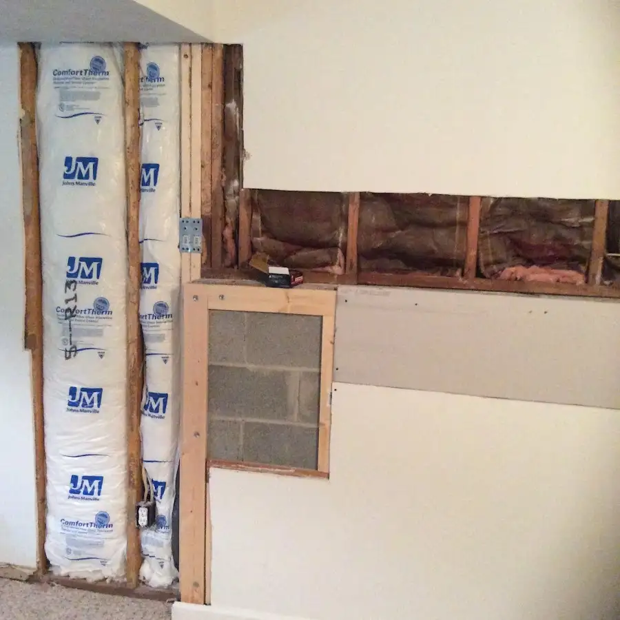 Wall insulation replacement during Contents Cleaning & Restoration in Palm Coast